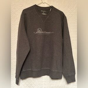 Eddie Bauer Sweatshirt Mens L Crewneck Pullover Spell Out Sport Vintage Style